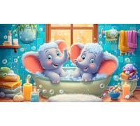 éléphant Puzzle 1000 pièces Educa Jouet en Bois Divertissement créatif Décoration Intérieure Jeu éducatif Challenge Toy pour Adultes & Enfants des 14 Ans éléphant38x52cm/1000pcs