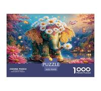 ÉléphAnt Puzzle 1000 Pièces - Faune Sauvage Puzzle Défi pour Adultes, Jeux ÉduChatifs, Et Décoration De Maison 70x50cm/1000pcs