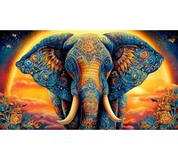 éléphant Puzzle 1000 pièces - Jeu Difficile en Papier recyclé Activité à Domicile Cadeau 38x52/1000pcs