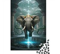 éléphant Puzzle 1000 Pièces Jouet en Bois Cadeau Unique De l'art De La Décoration Magical éléphant Challenge Toy Adultes & Enfants des 14 Ans 1000pcs (75x50cm)