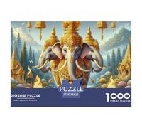 Elephant Puzzle 1000 Pièces pour Adultes et Enfants Puzzles Défiants Puzzles DéfiantCute Elephant Éducatif Jeu Belle Décoration Puzzle Activité Amusante à Domicile 38x26cm/1000pcs