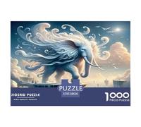 Éléphant Puzzle De 1000 Pièces : Amusez-Vous Seul Ou en Groupe - Idéal pour Les Amateurs De Puzzles !