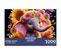 éléphant Puzzle De 1000 Pièces Jeu Cadeau Unique Animaux puissants Puzzles pour Adultes Jeu Éducatif Jouets Défi Adultes Et Enfants38x26cm/1000pcs