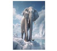 Éléphant Puzzle De 1000 Pièces pour Adultes, Adolescents Et Enfants Puzzles, Décompression Intellectuelle, Jeu Familial Amusant 78×53cm