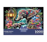 Éléphant Puzzle De 1000 Pièces : pour Les Couples, Partager Une Activité Passionnante Et Apaisante
