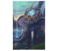 Éléphant Puzzle en Bois 1000 Pièces, DIY, Divertissement Créatif, Amusement Puzzles pour Adultes Et Enfants À Partir De 12 Ans, （78×53cm）