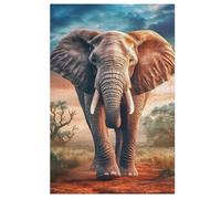 Éléphant - Puzzle en Bois Adulte 1000 P - Challenge Puzzles - Adultes Et Enfants À Partir De 12 Ans 78×53cm