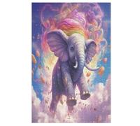 Éléphant Puzzle Enfants 1000pcs, Puzzles en Bois- Kit Bricolage Relax Jeux pour Adolescents Et Adultes Cadeaux 78×53cm