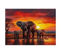 Éléphant Puzzle Mini 1000 Pièces pour Adultes | 38x26cm Carton Déco Maison Découpe Précise Cadeau Anniversaire Détente Esprit