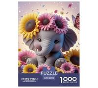 éléphant Puzzle Soigneusement Élaboré pour Les Loisirs À La Maison, Mettant en Avant Pet avec Une Progression Harmonieuse Favorisant Calme Concentration Et Plaisir Durable 52x38cm/1000pcs