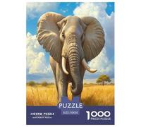 éléphant Puzzles 1000 Pieces Cadeau Unique Jeu Éduchatif Challenge Toy À De Qualité Supérieure Peinture Art pour Adultes Et Enfants 70x50cm/1000pcs