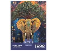 éléphant Puzzles 1000 Pieces Cadeau Unique Jeu Éduchatif Défi Jouet À De Qualité Supérieure Peinture Art pour Adultes Enfants 70x50cm/1000pcs