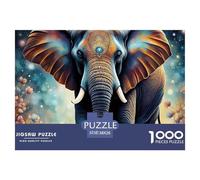 Éléphant Puzzles 1000 Pièces pour Adultes Et Enfants Premium Quality Difficile Et Stimulant Parfait Les Amateurs De Art Classique 38x26cm/1000pcs