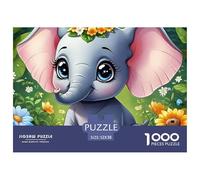 Éléphant Puzzles 1000 Pièces pour Adultes Et Enfants Premium Quality Jeu Éducatif Parfait Décoration De La Maison 52x38cm/1000pcs
