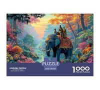 éléphant Puzzles De 1000 Pieces pour Adultes Animaux Classiques Jeu D' Impossible, Art Adultes Enfants 70x50cm/1000pcs