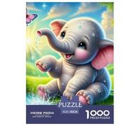 éléphant Puzzles De 1000 Pieces pour Adultes Classiques Jeu D' Impossible, Art Adultes Enfants 38x26cm/1000pcs