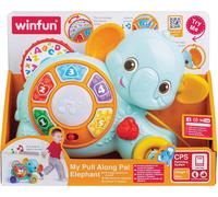 Éléphant roulant avec activités sons et lumières multicolore TU