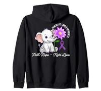 Elephant Ruban de Sensibilisation au Cancer du pancréas Violet Sweat à Capuche