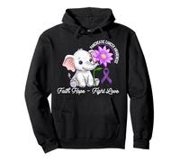 Elephant Ruban de Sensibilisation au Cancer du pancréas Violet Sweat à Capuche