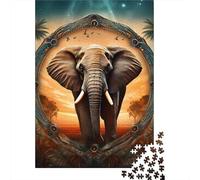 Éléphant sacré Paquet 1000 Pièces Premium Carton Éléphant Tropical Puzzle, Jeu Défiant Adultes/Adolescents, Décompression, Cadeau & Famille Soirée 70x50cm/1000pcs