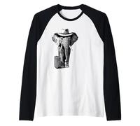 Éléphant Safari Amusant avec Valise Voyage Manche Raglan