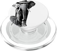 Éléphant Safari Amusant avec Valise Voyage PopSockets PopGrip pour MagSafe