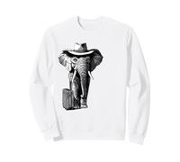 Éléphant Safari Amusant avec Valise Voyage Sweatshirt