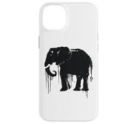 Eléphant Sketch Style Sauve Les éléphants d'Afrique Noir Blanc Coque pour iPhone 14 Plus