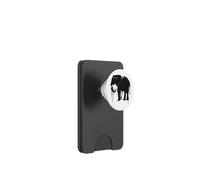 Eléphant Sketch Style Sauve Les éléphants d'Afrique Noir Blanc PopSockets PopWallet pour MagSafe