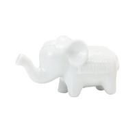 Elephant Statue - Ceramic Desktop Ornament, Good Luck Elephant Figurine, Elegant Glossy Finish for Positive Energy and Harmony, Animal Sculpture Decor, Home Accent Figurine for Living Room, Family