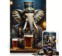 Éléphant Steampunk à bière pour Adultes, Puzzle de 1000 pièces, Jeu d'exercice Mental, Divertissement Doux, Design à Assembler, Cadeau saisonnier 50x75cm