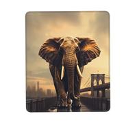 Éléphant sur Un Pont Tapis De Souris Gaming Bords Cousus Tapis De Souris Petit Mousepad pour Voyage Maison Ordinateur 25X30Cm