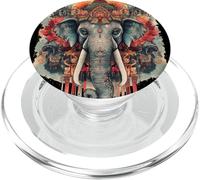 Éléphant Temple Sacré Thai Inde Art PopSockets PopGrip pour MagSafe