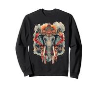 Éléphant Temple Sacré Thai Inde Art Sweatshirt