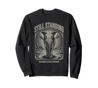 Éléphant toujours debout Résilience Force silencieuse Africain Sweatshirt