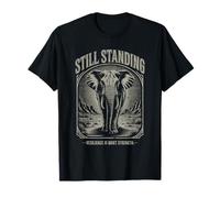 Éléphant toujours debout Résilience Force silencieuse Africain T-Shirt