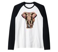 Éléphant Trompe Afrique Safari Sauvage Douceur D'éléphant Manche Raglan