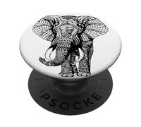 Éléphant Trompe Afrique Safari Sauvage Douceur D'éléphant PopSockets PopGrip Adhésif