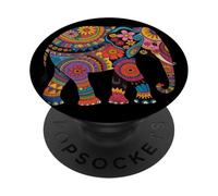 Éléphant Trompe Afrique Safari Sauvage Douceur D'éléphant PopSockets PopGrip Adhésif