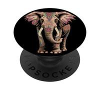 Éléphant Trompe Afrique Safari Sauvage Douceur D'éléphant PopSockets PopGrip Adhésif