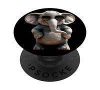 Éléphant Trompe Afrique Safari Sauvage Douceur D'éléphant PopSockets PopGrip Adhésif