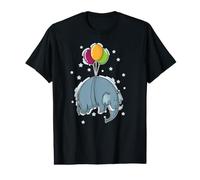 Éléphant Vole sur des Ballons T-Shirt Graphique avec Valeur
