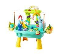 Elephant Water Play Table - Summer Outdoor Fishing Game Toy, Interactive Activity Set | For Kids Ages 4-8 Beach Park Camping Patio Indoor Daycare Preschool Use, Kids Water Table Toy, Outdoor Play Tab