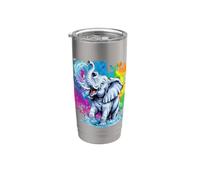Elephant who plays in the water Gobelet isotherme en acier inoxydable double paroi