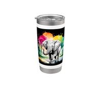 Elephant who plays in the water Gobelet isotherme en acier inoxydable double paroi