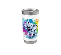 Elephant who plays in the water Gobelet isotherme en acier inoxydable double paroi