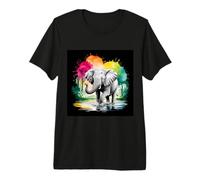 Elephant Who Plays in The Water T-Shirt Haut de Gamme