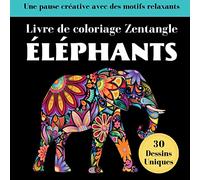Éléphant Zentangle – Livre de coloriages anti-stress pour adultes – Books on Demand