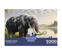 éléphant1000 Pièces Puzzle Coloréfaune Sauvage pour Adultes De Jeu pour Adultes Parfaitpourla Détente Créativité Et CommeCadeau38x26cm/1000pcs