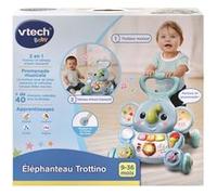 VTech Porteur trotteur Éléphanteau Trottino avec frein Bleu